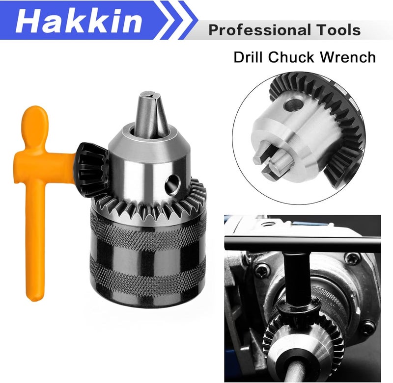 Hakkin 6 Sizes Drill Chuck Key Wrench, 3/4" 5/8" 1/2" 3/8" 1/4" 5/32" Carbon Steel Heavy Duty Thumb Handle Replacement Drill Chuck Key Wrench, Electric Drill Clamping Tool - Image 3